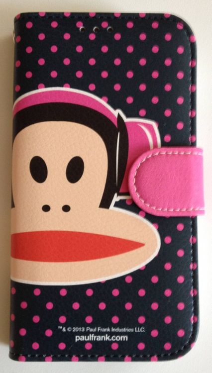 Paul Frank Original Paul Frank® Diary Tasche Cover Kunstleder Samsung Galaxy S4 / LTE mit Design Headphone pink/schwarz