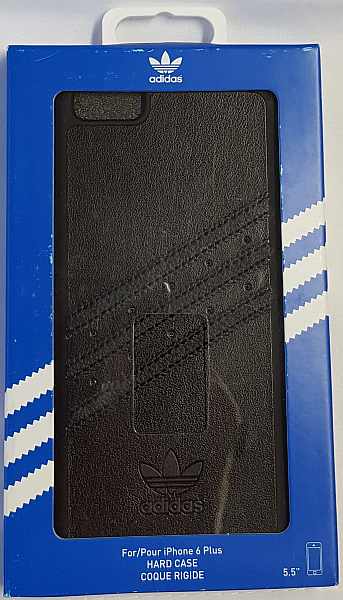 Adidas original Moulded Cover Tasche mit 3 Streifen für iPhone +6 6S+ Plus - schwarz