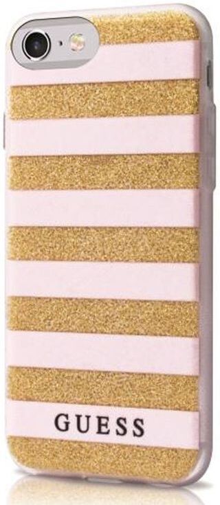 Guess Stripes Hard Cover Hülle beige/gold für Apple iPhone 6/6S