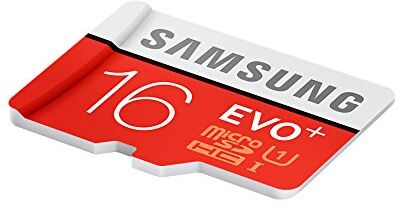 Samsung MB-MC16DA Speicherkarte, MicroSDXC 16GB EVO Plus 80MB/s Class 10, Smartphones Tablets mit SD Adapter