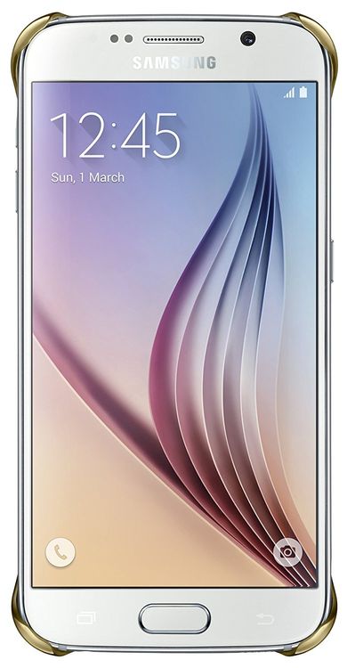 Samsung Original Bulk Samsung EF-QG920BFE Clear Klarsicht Cover für Galaxy S6 - Gold