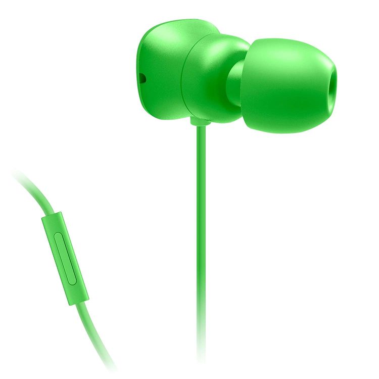 Belkin PureAV002 In-Ear-Kopfhörer, Fernbedienung und Mikrofon grün