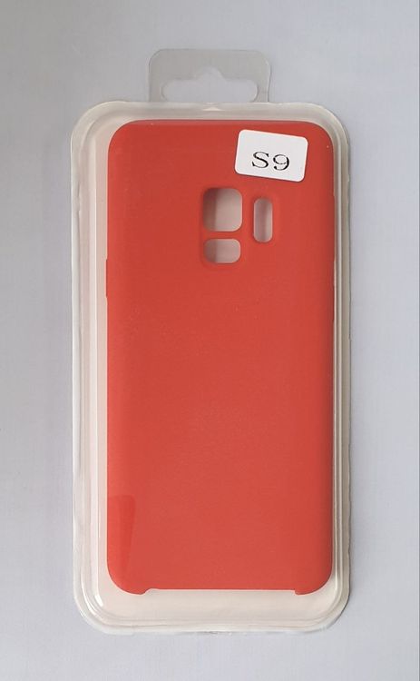 HTCOM Silikon Cover Hülle für Samsung G960 S9 Rot