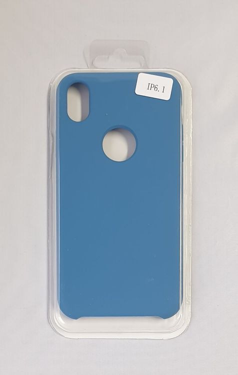 HTCOM Silikon Cover Hülle für iPhone XR (6.1) - Blau