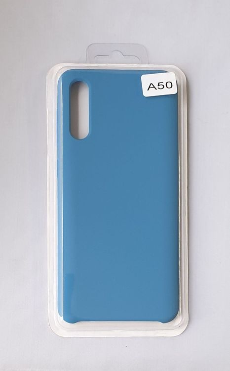 HTCOM Silikon Cover Hülle für Samsung A50 Blau