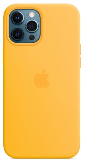 Apple MKTW3ZM/A Magsafe Silikon Mikrofaser Cover Hülle für iPhone 12 Pro Max - Sunflower