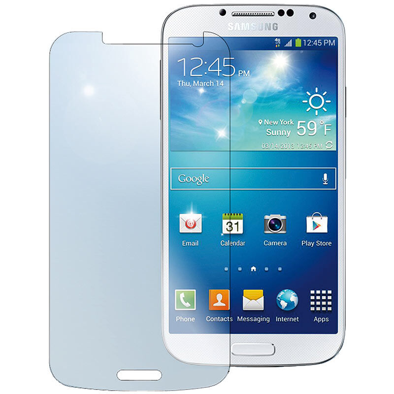 Somikon Displayschutzfolie für Samsung Galaxy S4, glasklar