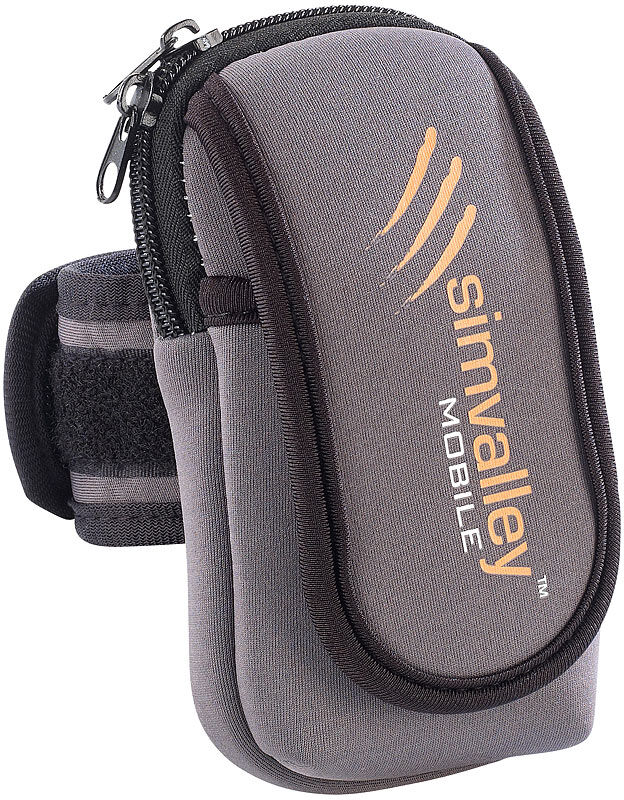 simvalley MOBILE Universelle Neopren-Tasche für Handys & Smartphones bis 13 x 9 cm