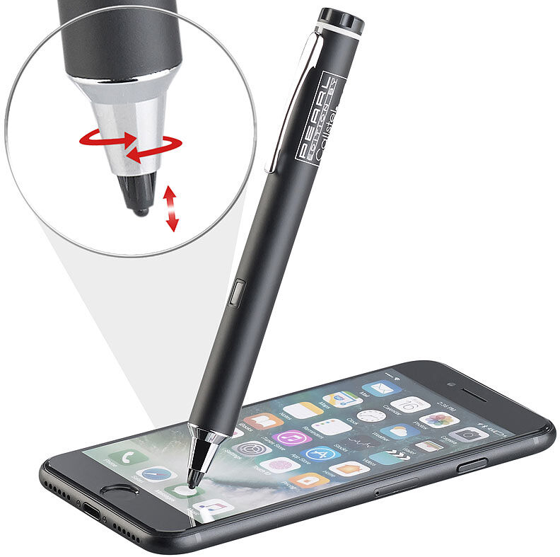 Callstel Aktiver Touchscreen-Eingabestift für iPad, iPhone & Android, 2 mm