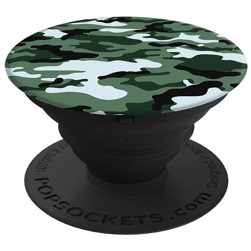 PopSockets Ausziehbarer Sockel und Griff für Smartphones und Tablets - Green Camo