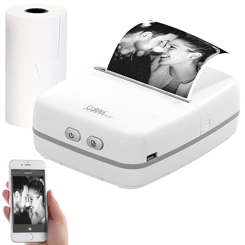 Callstel Mobiler Akku-Foto-Thermodrucker, Android & iOS, Bluetooth, App, 57 mm
