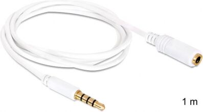 DeLock 84480 - Kabel Audio Klinke 3.5 mm Stecker / Buchse Iphone 4 Pin 1 m