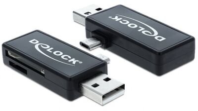 DeLock 91731 - Micro USB OTG Card Reader + USB A Stecker