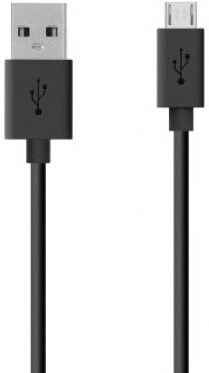 Belkin F2CU012bt2M-BLK - microUSB auf USB-Kabel 2m - Schwarz