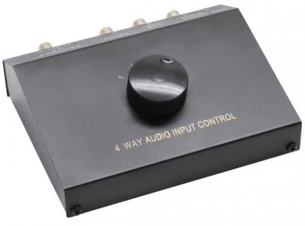 InLine 4-fach Audio Umschalter manuell - Cinch/3.5mm Klinke - schwarz
