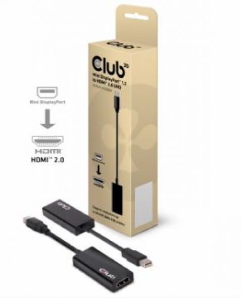 Club 3D CAC-1170 - Adapter MiniDisplayPort > HDMI 2.0 3D aktiv