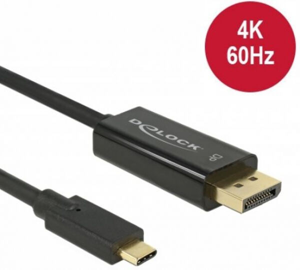 DeLock 85256 - Kabel USB Type-C Stecker > Displayport Stecker (DP Alt Mode) 4K 60 Hz 2 m