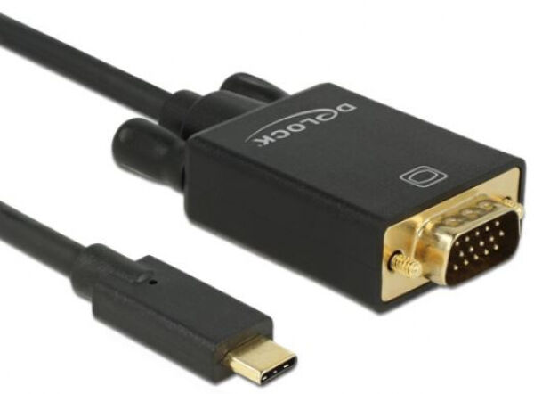 DeLock 85262 - Kabel USB Type-C Stecker > VGA Stecker (DP Alt Mode) Full HD 1080p 2 m schwarz