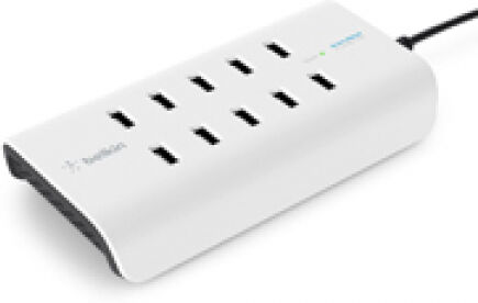 Belkin Rockstar 10-Port USB-Ladegerät 120W /  2,4A je Port - Weiss