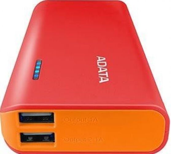 A-Data PT100 - PowerBank 10000mAh - Rot/Orange