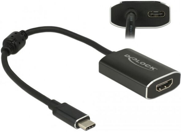 DeLock 62988 - Adapter USB Type-C Stecker > HDMI Buchse (DP Alt Mode) 4K 60 Hz mit PD Funktion