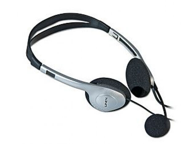 Lindy 20398 - Headset mit Mikrofon und Lautstärkeregler