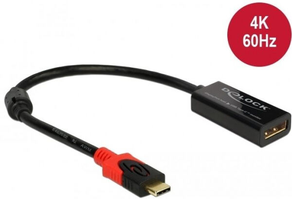 DeLock 63928 - DisplayPort Adapter für einen USB Type-C Monitor 4K 60 Hz