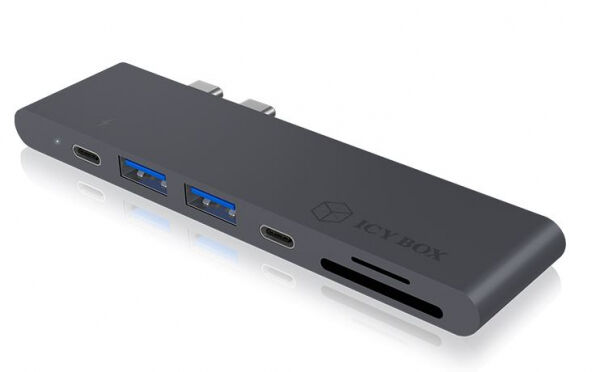 Icy Box IB-DK4037a-2C - Dual USB Type-C Notebook DockingStation