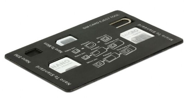 DeLock 20650 - 4 in 1 SIM Karten Adapter Set