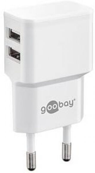 Goobay 44952 - Dual USB-Ladegerät 2,4 A - Weiss