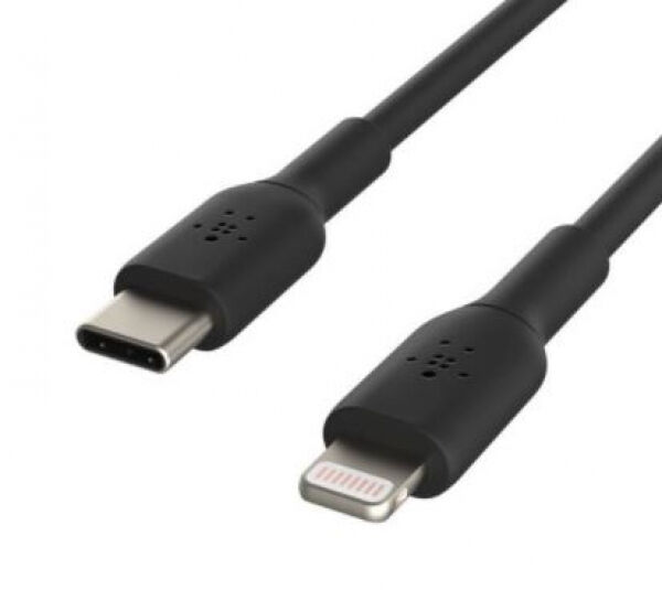 Belkin Lightning/USB-C Kabel  1m PVC, mfi zertifiziert, schwarz
