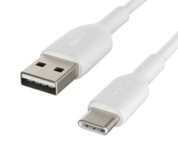 Belkin USB-C/USB-A Kabel 2m PVC, Weiss