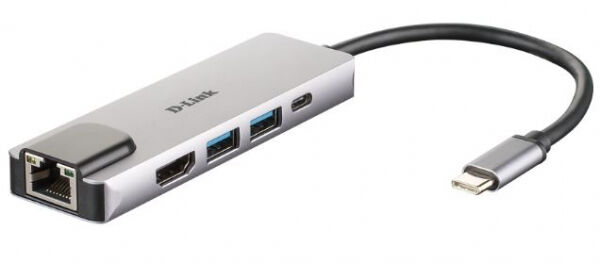 D-Link DUB-M520 - 5-In-1 USB-C Hub mit HDMI/Ethernet und USB-C Ladeanschluss