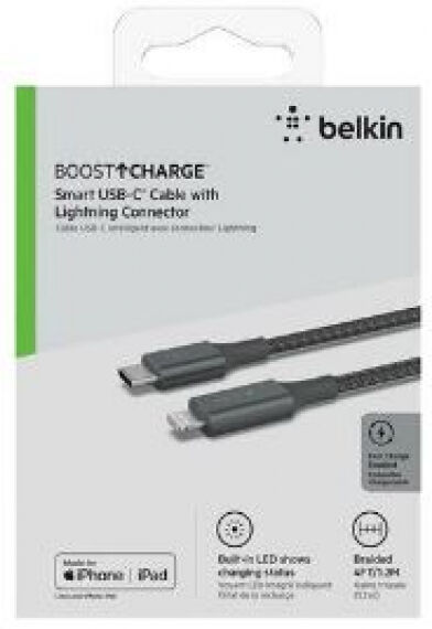 Belkin Smart LED Kabel - USB-C / Lightning - 1.2m