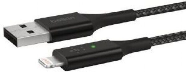 Belkin Smart LED Kabel USB-A zu Lightning / Schwarz - 1.2m