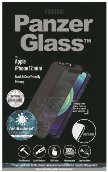 Panzerglass Displayschutz Dual Privacy CF Swarovski iPhone 12 mini