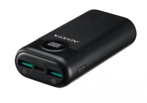 A-Data P10000QCD - PowerBank 10000mAh / 2x USB-A, 1x USB-C Ausgang - Schwarz