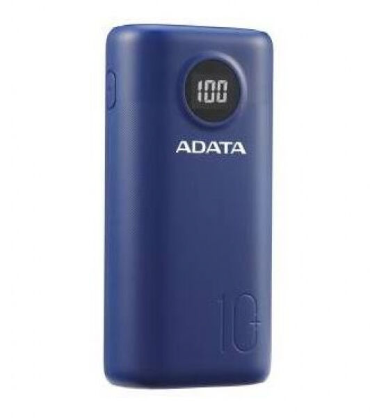 A-Data P10000QCD - PowerBank 10000mAh / 2x USB-A, 1x USB-C Ausgang - Blau