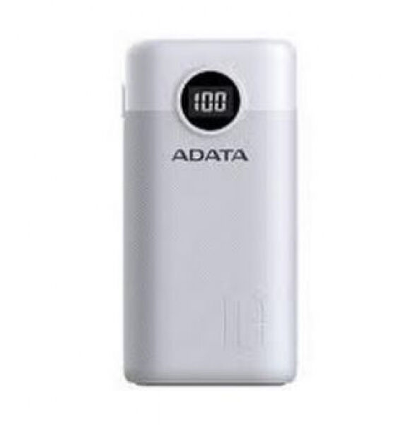 A-Data P10000QCD - PowerBank 10000mAh / 2x USB-A, 1x USB-C Ausgang - Weiss
