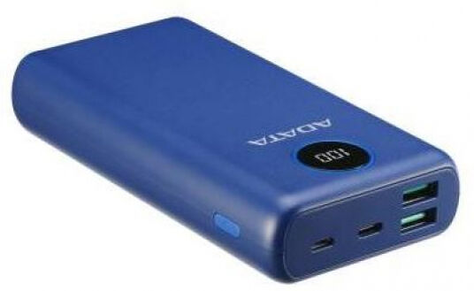 A-Data P20000QCD - PowerBank 20000mAh / 2x USB-A, 2x USB-C Ausgang - Blau