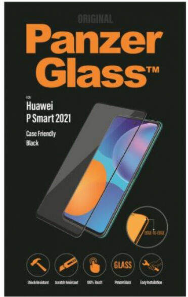 Panzerglass Displayschutz Case Friendly Black zu Huawei P Smart 2021