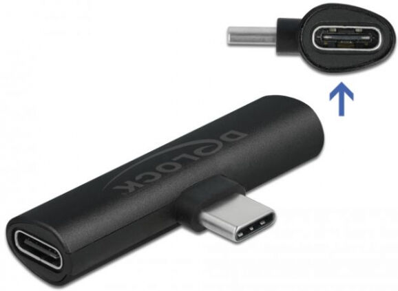 DeLock 64114 - Adapter USB Type-C zu 2 x USB Type-C PD schwarz