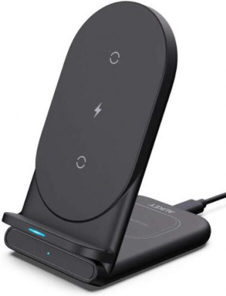 Aukey Aircore Wireless Charger 2-in-1 Station - Schwarz