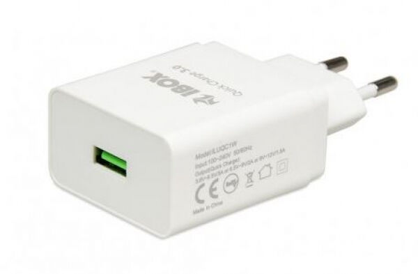 iBox QC-1 - USB-Wandladegerät - 1 x USB-A - Weiss
