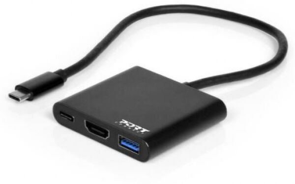 Port Designs Notebook-Docking / USB-C auf USB Typ-A / USB Typ-C / HDMI 4K