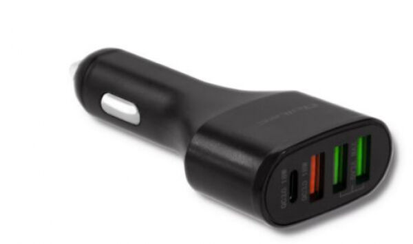 Qoltec 51753 - Car-Charger / 1xUSB-C + USB QC 3.0 / 2xUSB Smart