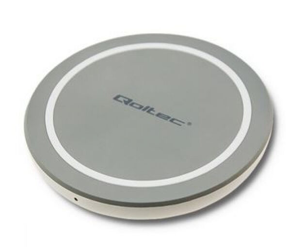 Qoltec 51840 - Induction Wireless Charger / Qualcomm QuickCharge 3.0 / 10 Watt - Grau