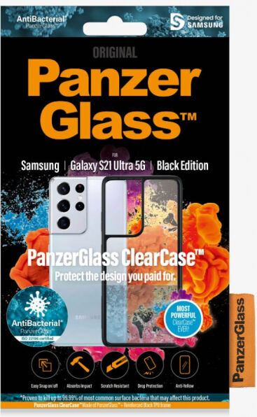 Panzerglass ClearCase Samsung Galaxy S21 Ultra - Black Edition