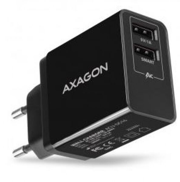 Axagon ACU-DS16 - USB-Ladegerät / 2x USB-A, Smart 5V 1,2A, 16W