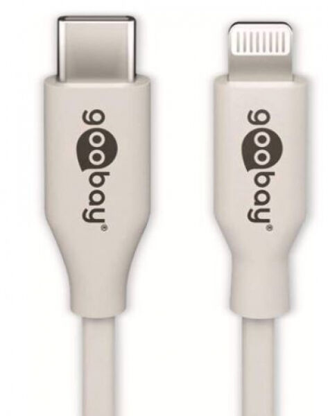 goobay 39446 - Lightning - USB-C Lade- und Synchronisationskabel Weiss - 1m